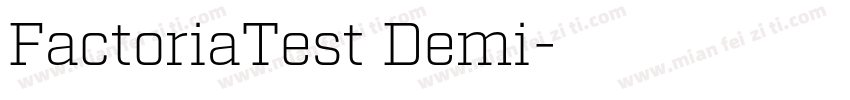 FactoriaTest Demi字体转换